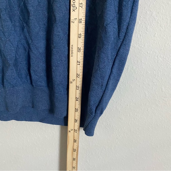 Joseph & Lyman Mens Silk and Cashmere Light Weight Blue Vest Medium - Picture 6 of 6